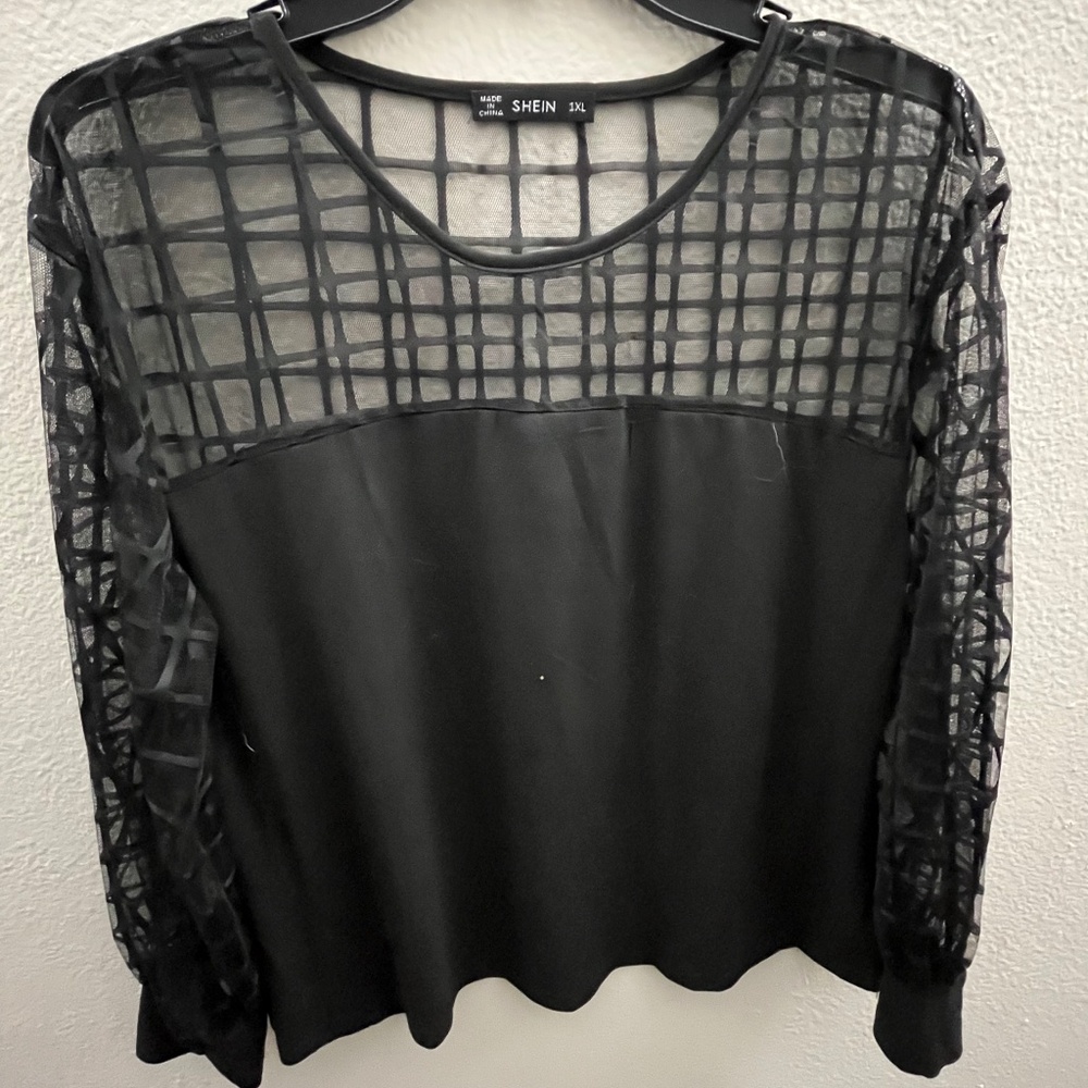 Black sheer top